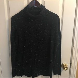LOFT Speckled Navy Turtleneck Sweater